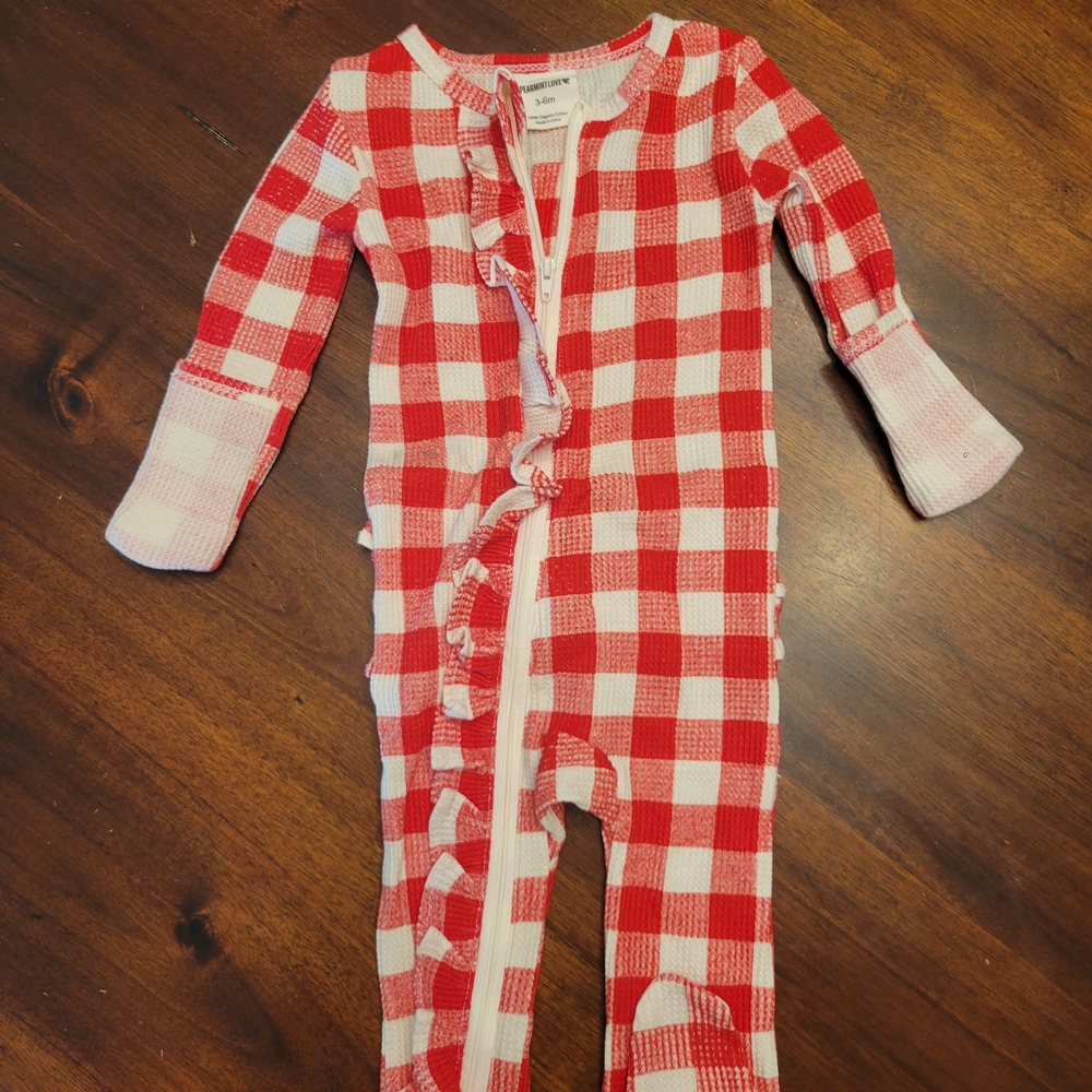 Spearmint Love Organic Cotton Waffle Footie